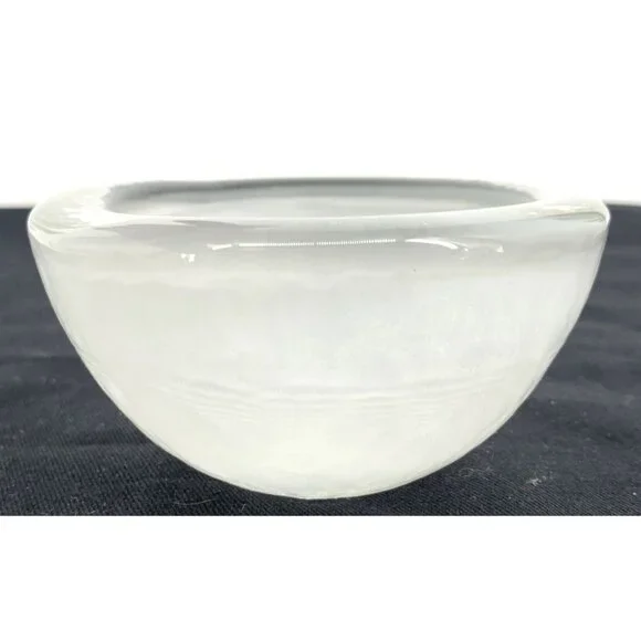 Kosta Boda Sweden Snow White Votive Glass Candle Holder 4 x 2" Frosted - Picture 5 of 7